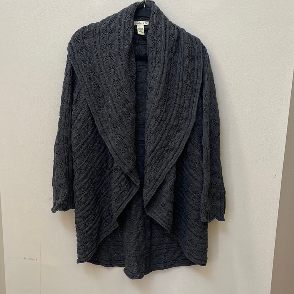 Gray knit sweater